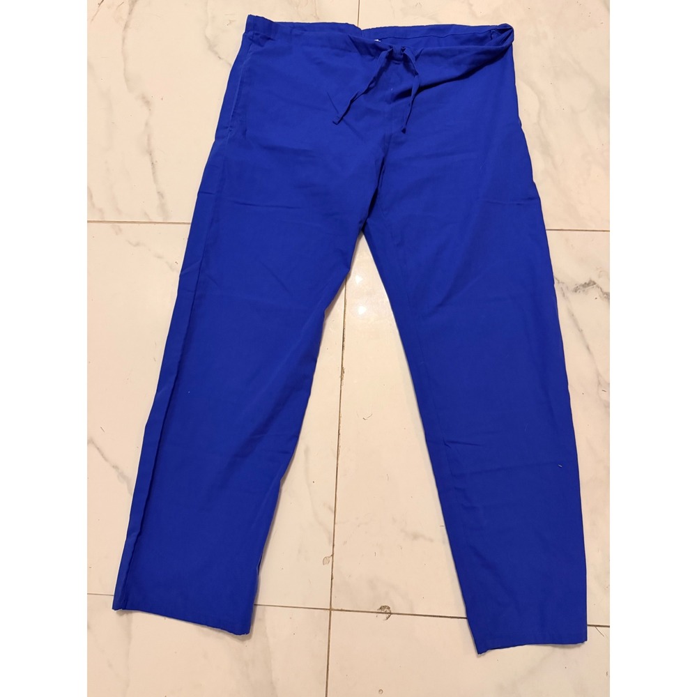 Spectrum Always Bright Royal Blue Scrub Pants Drawstring Medical Uniform 306C M